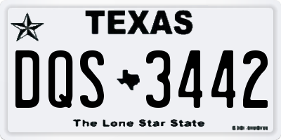 TX license plate DQS3442