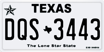 TX license plate DQS3443