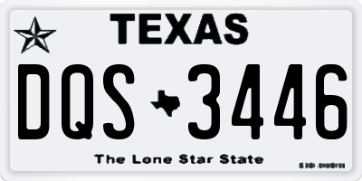 TX license plate DQS3446