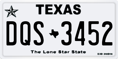 TX license plate DQS3452