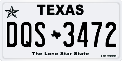 TX license plate DQS3472