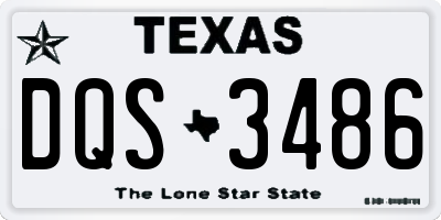 TX license plate DQS3486