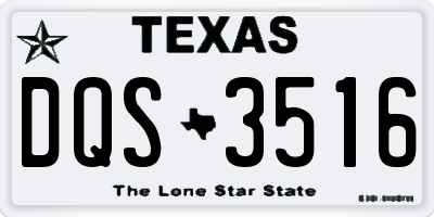 TX license plate DQS3516