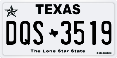 TX license plate DQS3519