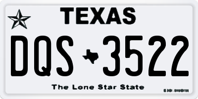 TX license plate DQS3522
