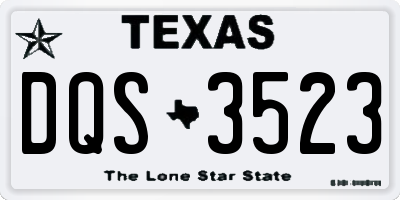 TX license plate DQS3523