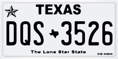 TX license plate DQS3526