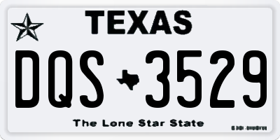 TX license plate DQS3529