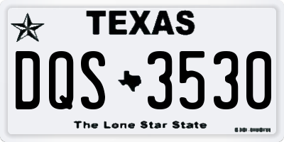 TX license plate DQS3530