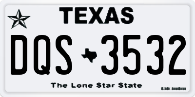 TX license plate DQS3532