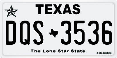 TX license plate DQS3536