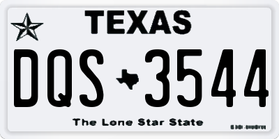 TX license plate DQS3544