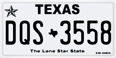 TX license plate DQS3558