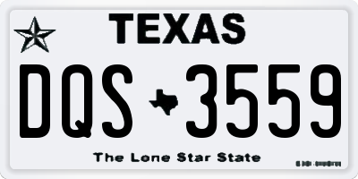 TX license plate DQS3559