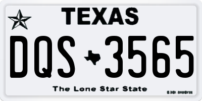 TX license plate DQS3565