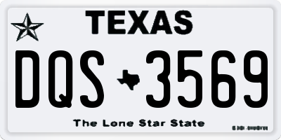 TX license plate DQS3569