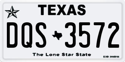 TX license plate DQS3572