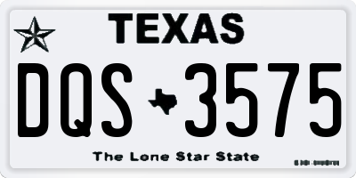 TX license plate DQS3575