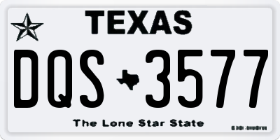 TX license plate DQS3577