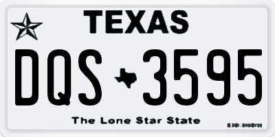 TX license plate DQS3595
