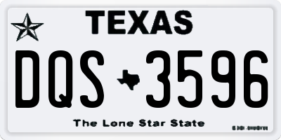 TX license plate DQS3596