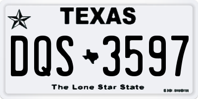 TX license plate DQS3597