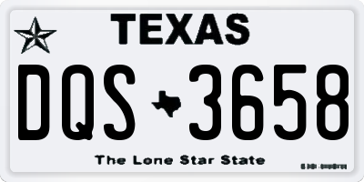 TX license plate DQS3658