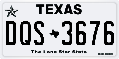 TX license plate DQS3676