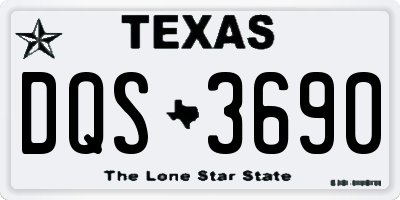 TX license plate DQS3690