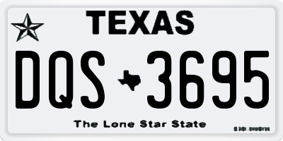 TX license plate DQS3695