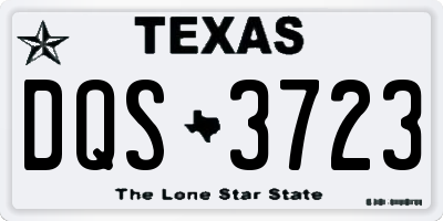 TX license plate DQS3723