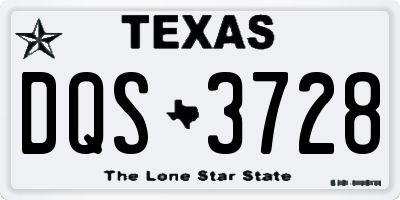 TX license plate DQS3728
