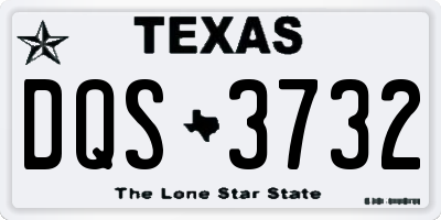 TX license plate DQS3732