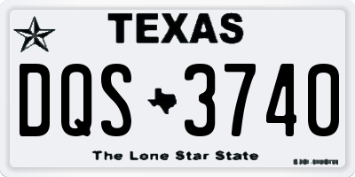 TX license plate DQS3740
