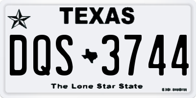 TX license plate DQS3744
