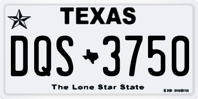 TX license plate DQS3750