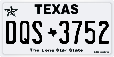 TX license plate DQS3752