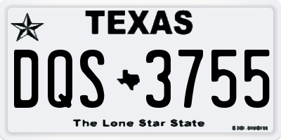 TX license plate DQS3755