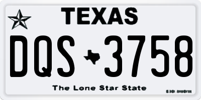 TX license plate DQS3758