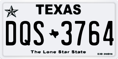 TX license plate DQS3764