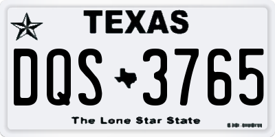 TX license plate DQS3765