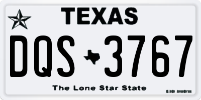 TX license plate DQS3767