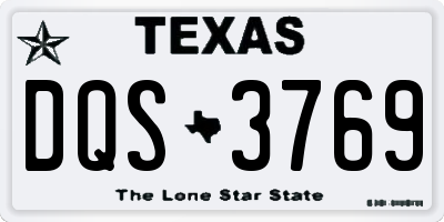 TX license plate DQS3769