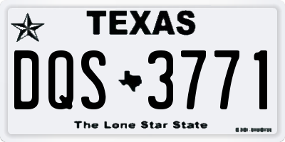 TX license plate DQS3771