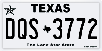 TX license plate DQS3772