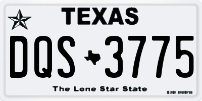 TX license plate DQS3775