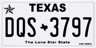 TX license plate DQS3797