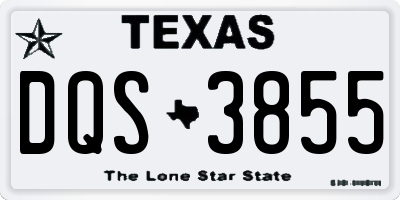 TX license plate DQS3855