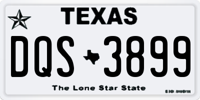 TX license plate DQS3899