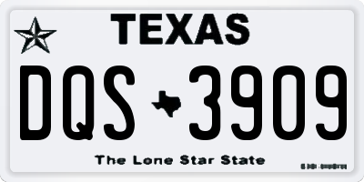 TX license plate DQS3909